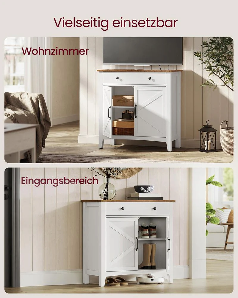 Dressoir met Deurtjes en Lade – Landhuisstijl – Keukenkast met Verstelbare Planken - Image 7