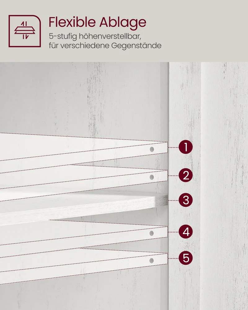 Dressoir met Deurtjes en Lade – Landhuisstijl – Keukenkast met Verstelbare Planken - Image 9