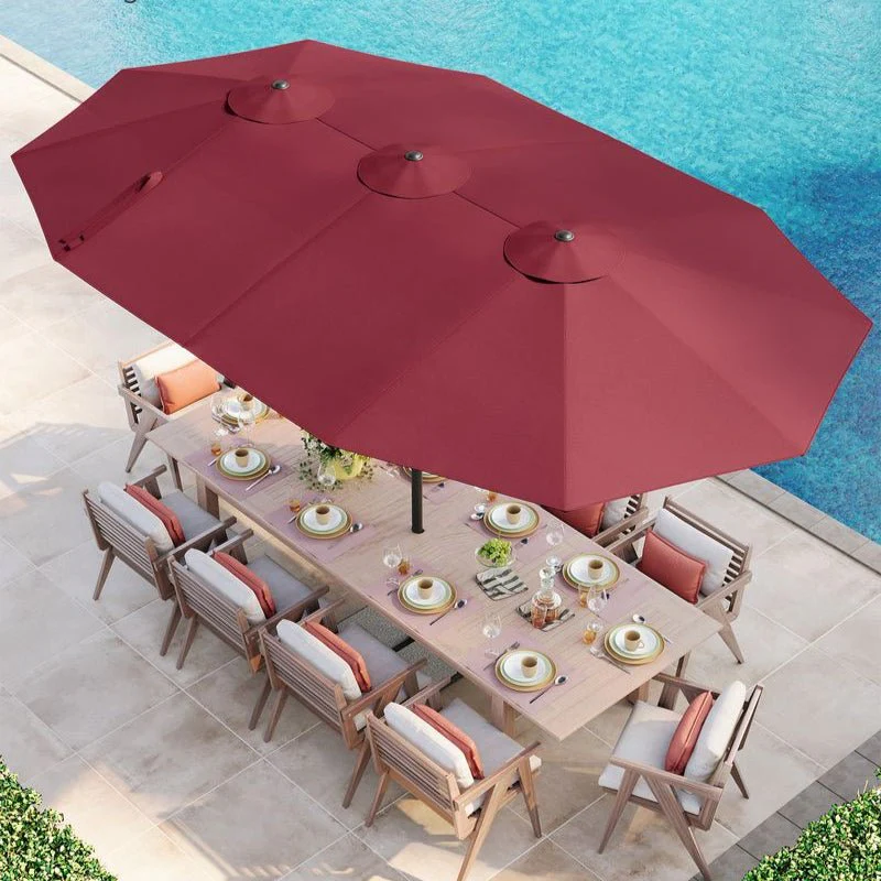 Dubbele Parasol 460 x 270 cm - Extra Groot met UV-Bescherming en Zwengel - Image 3