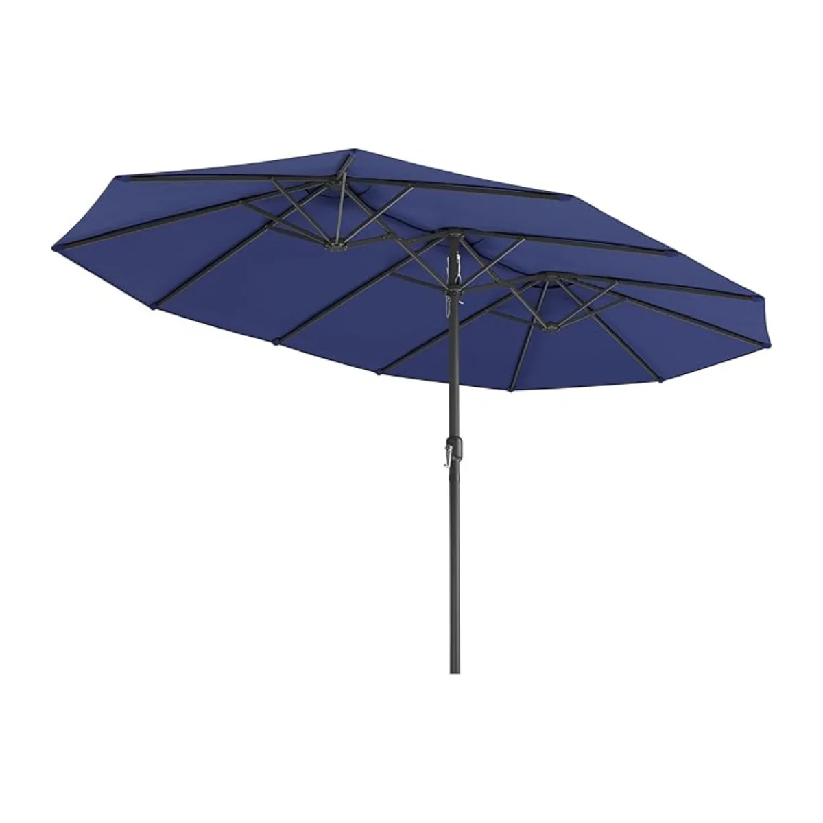 Dubbele Parasol 394 x 200 cm – UV-bescherming UPF 50+ – Met Kurkelslinger – Beige of Grijs - Image 5