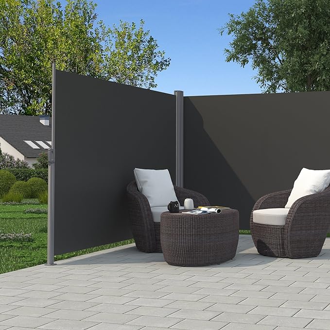 Dubbele Tuinscherm - Uitschuifbaar Zijluifel - Windscherm - Balkon - Tuin - 6 meter - Image 3