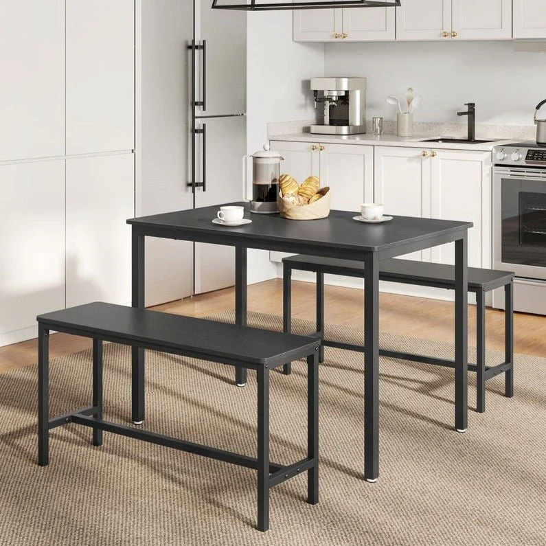 Eettafel Set - Eettafel met 2 Bankjes - Keukenset met 2 Eetstoelen - Image 5