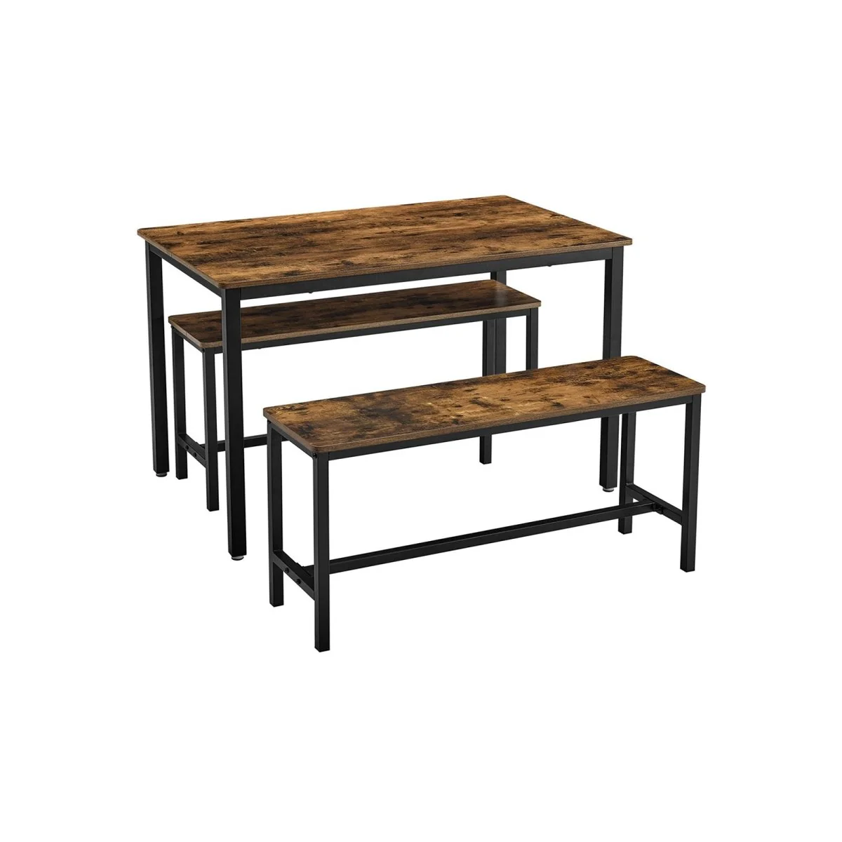 Eettafel Set - Eettafel met 2 Bankjes - Keukenset met 2 Eetstoelen - Image 6