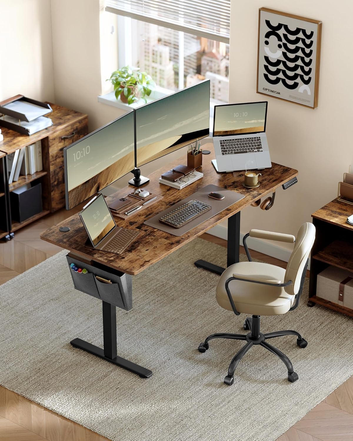 Elektrisch in Hoogte Verstelbaar Bureau – 4 Geheugenstanden – USB-C Snellader - 120 t/m 180 x 80 cm - Image 13