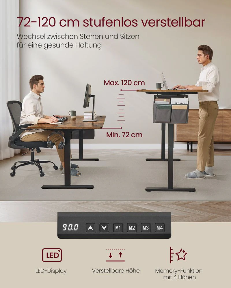 Elektrisch Zit-Sta Bureau 180 x 80 cm – In Hoogte Verstelbaar – Met Kabelbeheer - Image 7