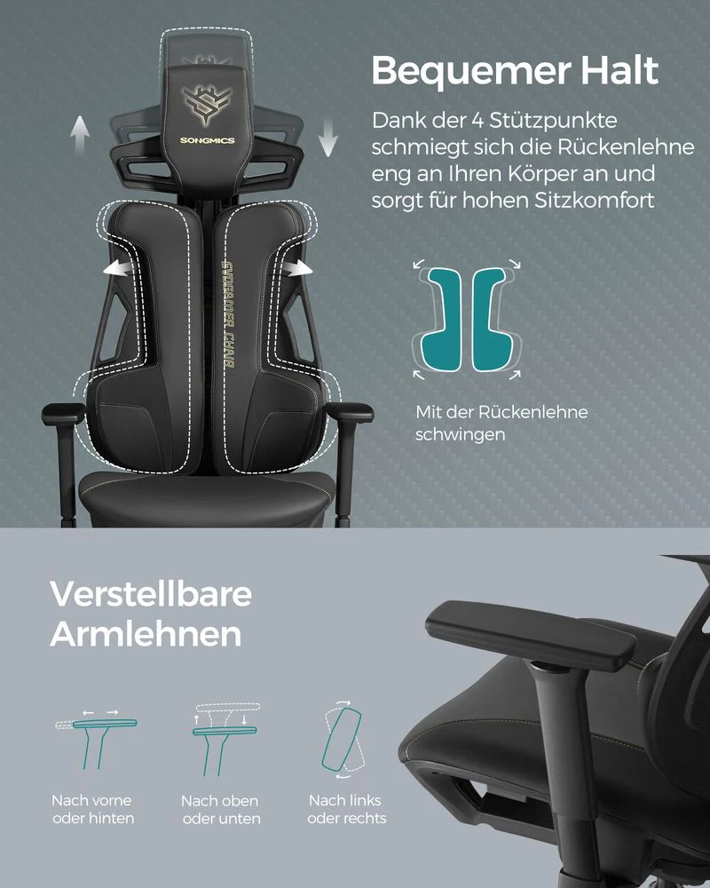 Elite Gaming 2.0 Ergonomische Gamestoel - Compleet Verstelbare Gaming Stoel - Gamingchair - Image 4