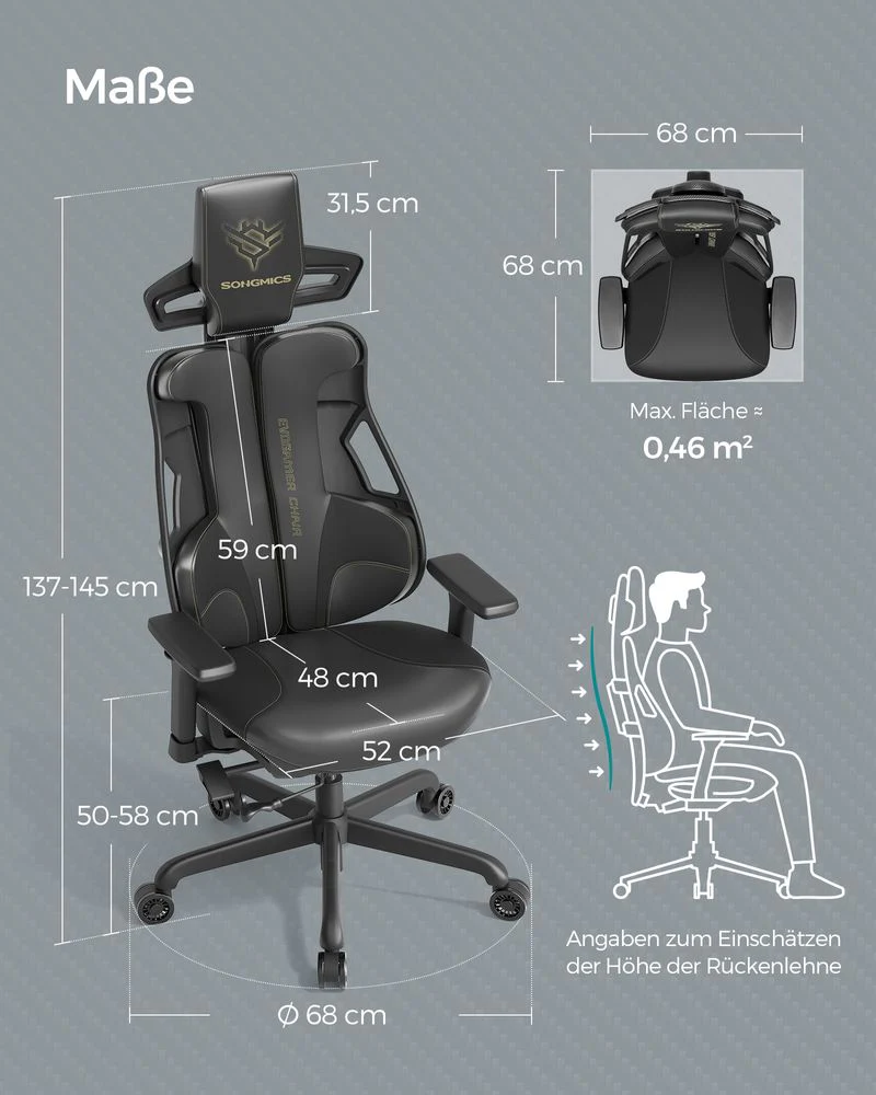 Elite Gaming 2.0 Ergonomische Gamestoel - Compleet Verstelbare Gaming Stoel - Gamingchair - Image 6