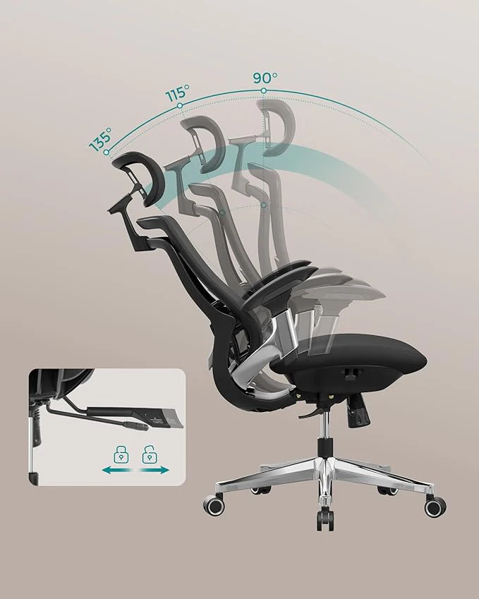 Ergo Elite 2.0 Ergonomische Bureaustoel - Compleet Verstelbaar - 6-delige TPR-lendensteun - Tot 150 kg belastbaar - Image 6