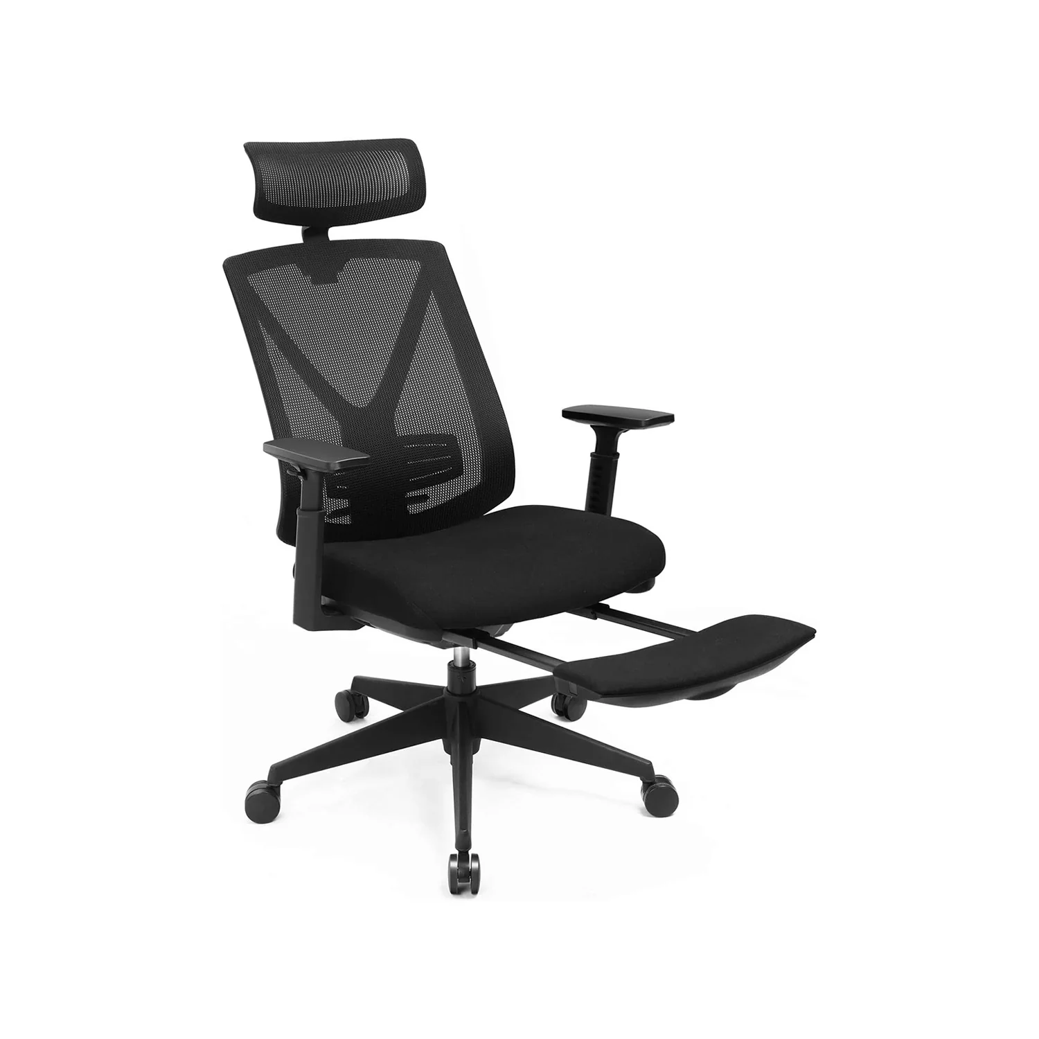 Ergonomische Bureaustoel met Voetensteun – Mesh Rugleuning – Verstelbare Lendensteun en Hoofdsteun – 150 kg Draagvermogen