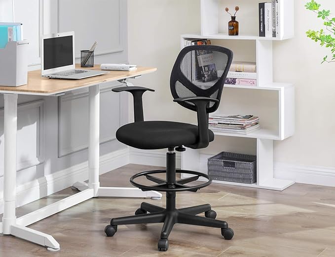 Ergonomische Kruk - Bureaustoel - Kappersstoel -  In Hoogte Verstelbare Voetensteun - 360° draaibaar - Image 5
