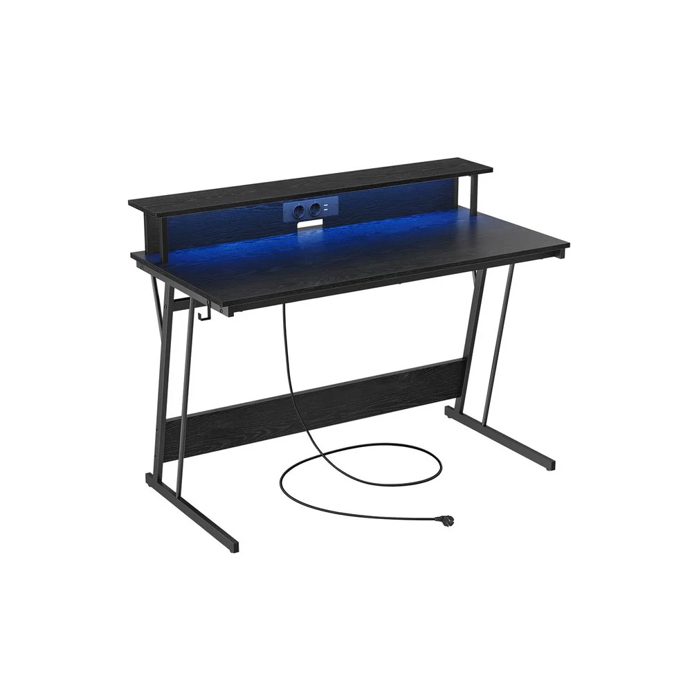 Gamebureau met LED - Gaming Tafel met Stopcontact en USB-aansluiting - Image 3