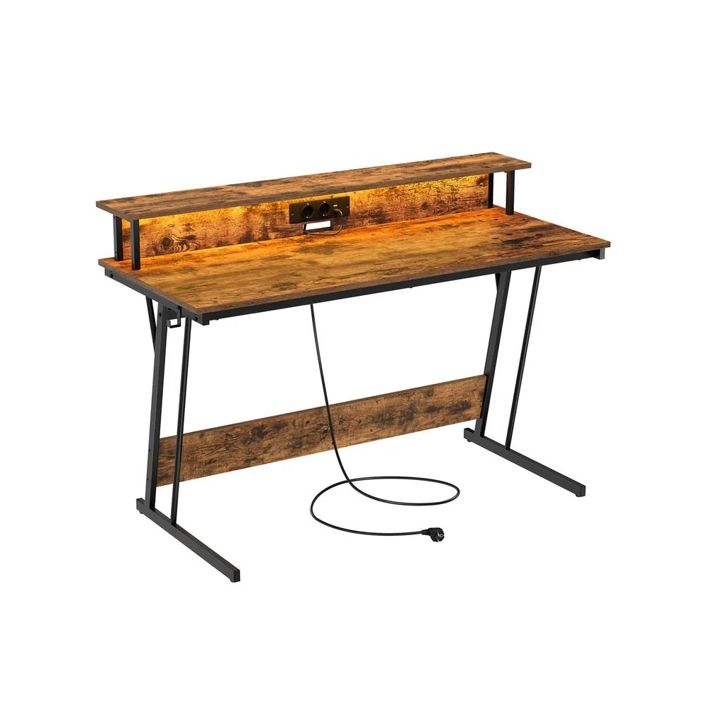 Gamebureau met LED - Gaming Tafel met Stopcontact en USB-aansluiting - Image 5
