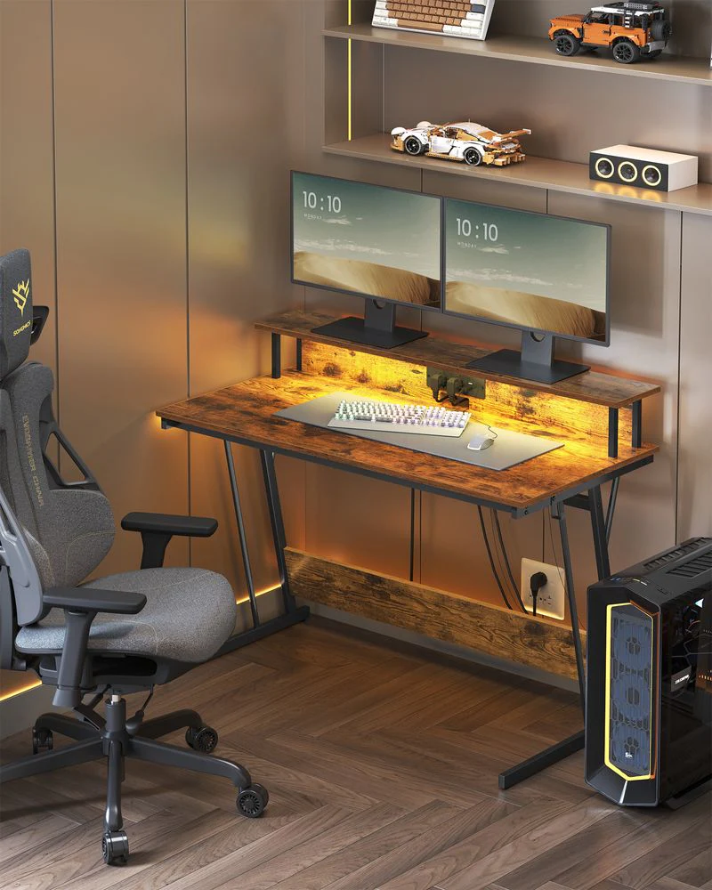 Gamebureau met LED - Gaming Tafel met Stopcontact en USB-aansluiting - Image 6
