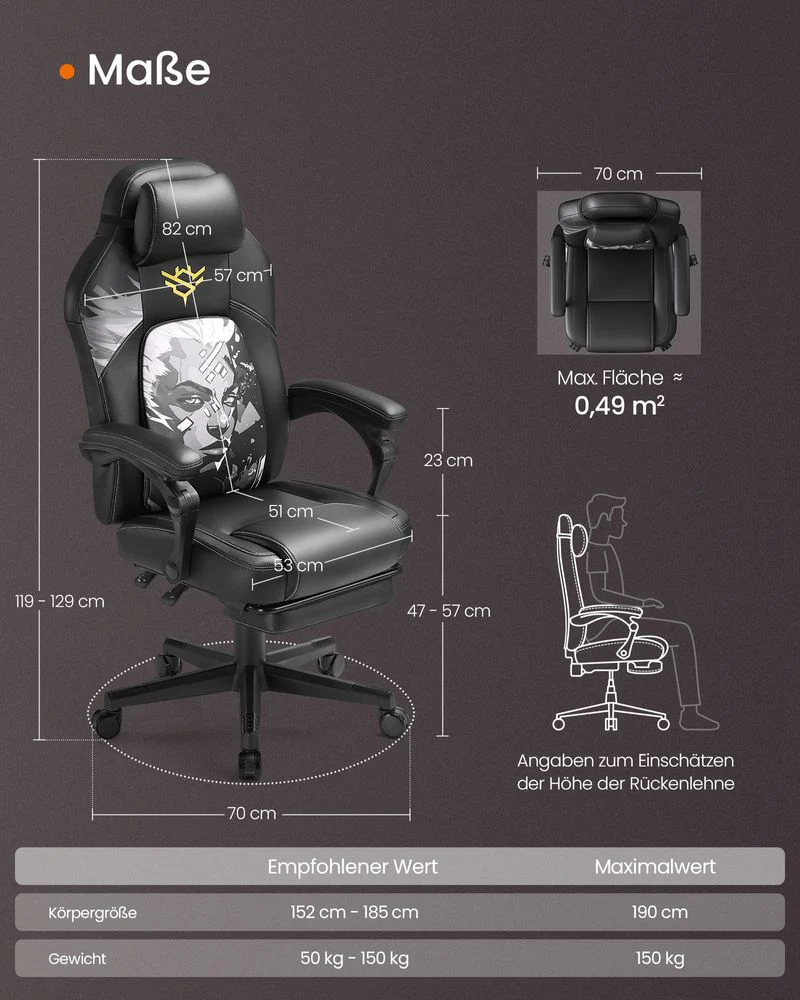 Gamingstoel - In Hoogte Verstelbaar - Ultiem Comfort - Image 7