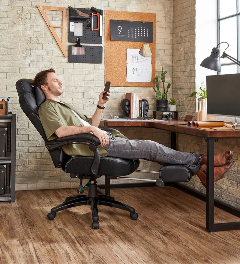 Gamingstoel met Voetensteun – Ergonomisch – Kantelbaar - Extra Dik Zitvlak - Hoogte Verstelbaar - Image 11