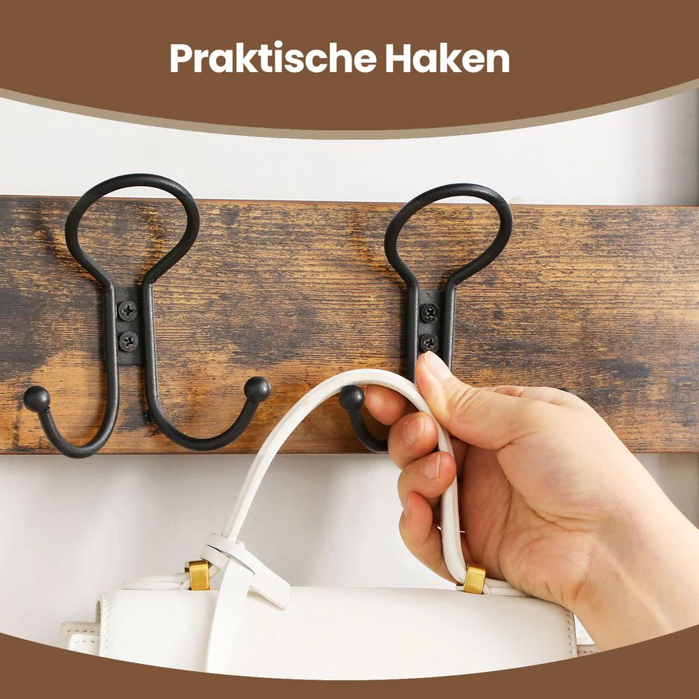 Kapstok met Bank en Schoenenrek – Industriële Stijl – Functioneel en Elegant voor de Hal - Image 4