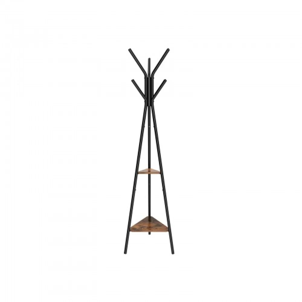 Garderobestandaard met Houten Legplanken – Minimalistisch Design – Stabiel & Ruimtebesparend