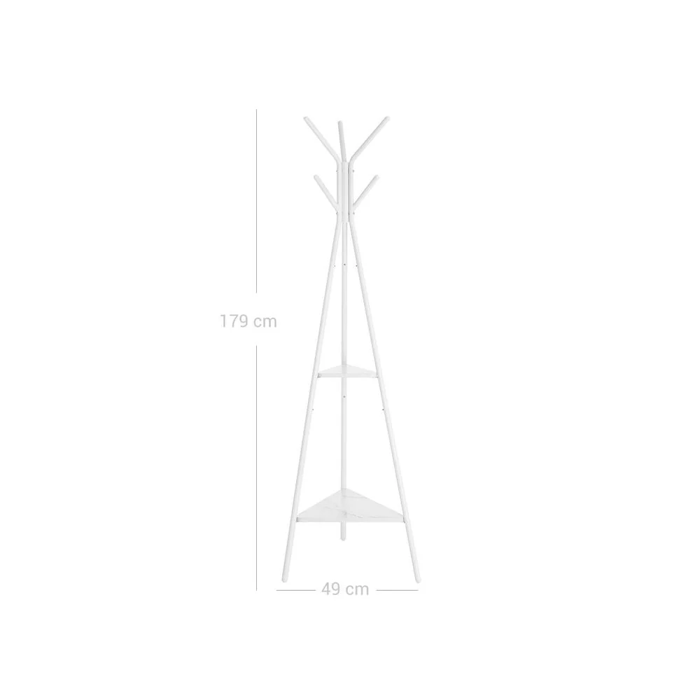 Garderobestandaard met Houten Legplanken – Minimalistisch Design – Stabiel & Ruimtebesparend - Image 10