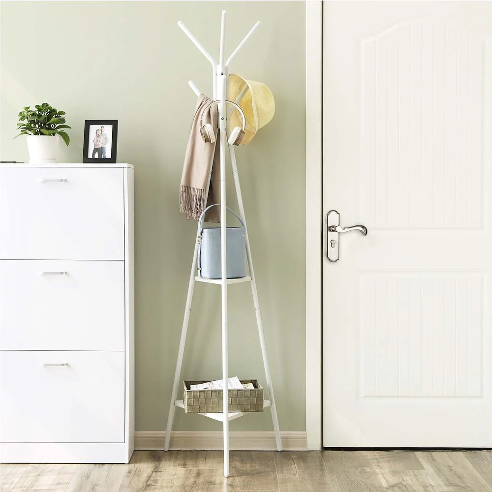 Garderobestandaard met Houten Legplanken – Minimalistisch Design – Stabiel & Ruimtebesparend - Image 12