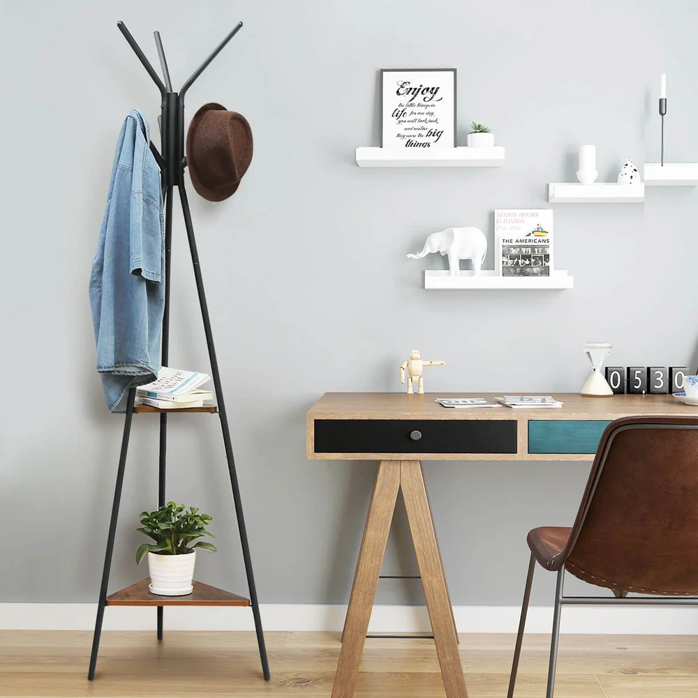 Garderobestandaard met Houten Legplanken – Minimalistisch Design – Stabiel & Ruimtebesparend - Image 20