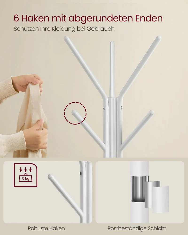 Garderobestandaard met Houten Legplanken – Minimalistisch Design – Stabiel & Ruimtebesparend - Image 6