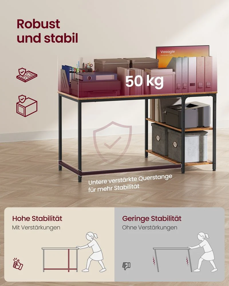 Hoekbureau L-Vorm Met Opbergruimte – Bureau Met Stopcontacten – Computerbureau Voor Thuiswerkplek - Image 7