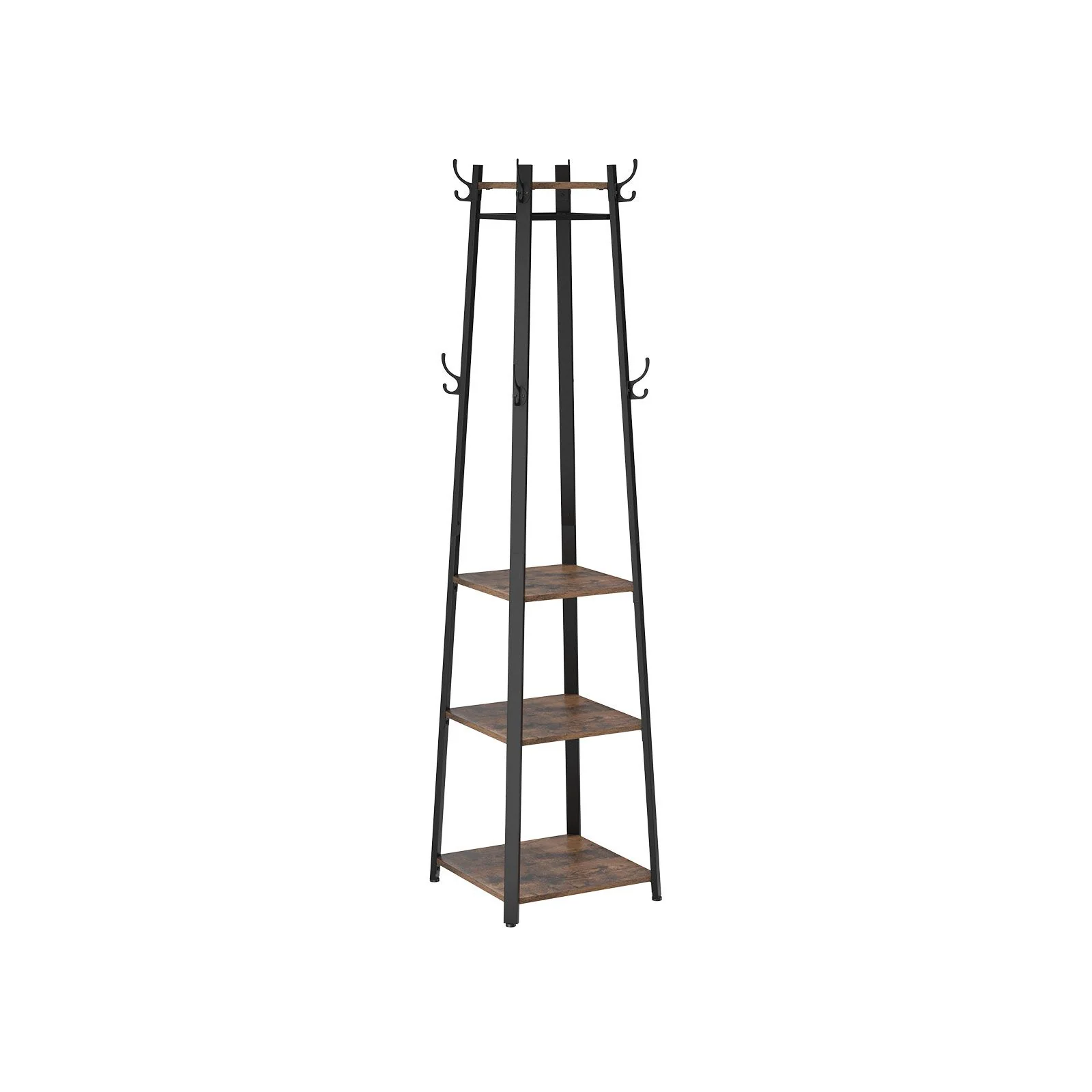 Hoekkledingrek met Kapstokhaken en Planken – Industrieel Design – Ruimtebesparend en Functioneel