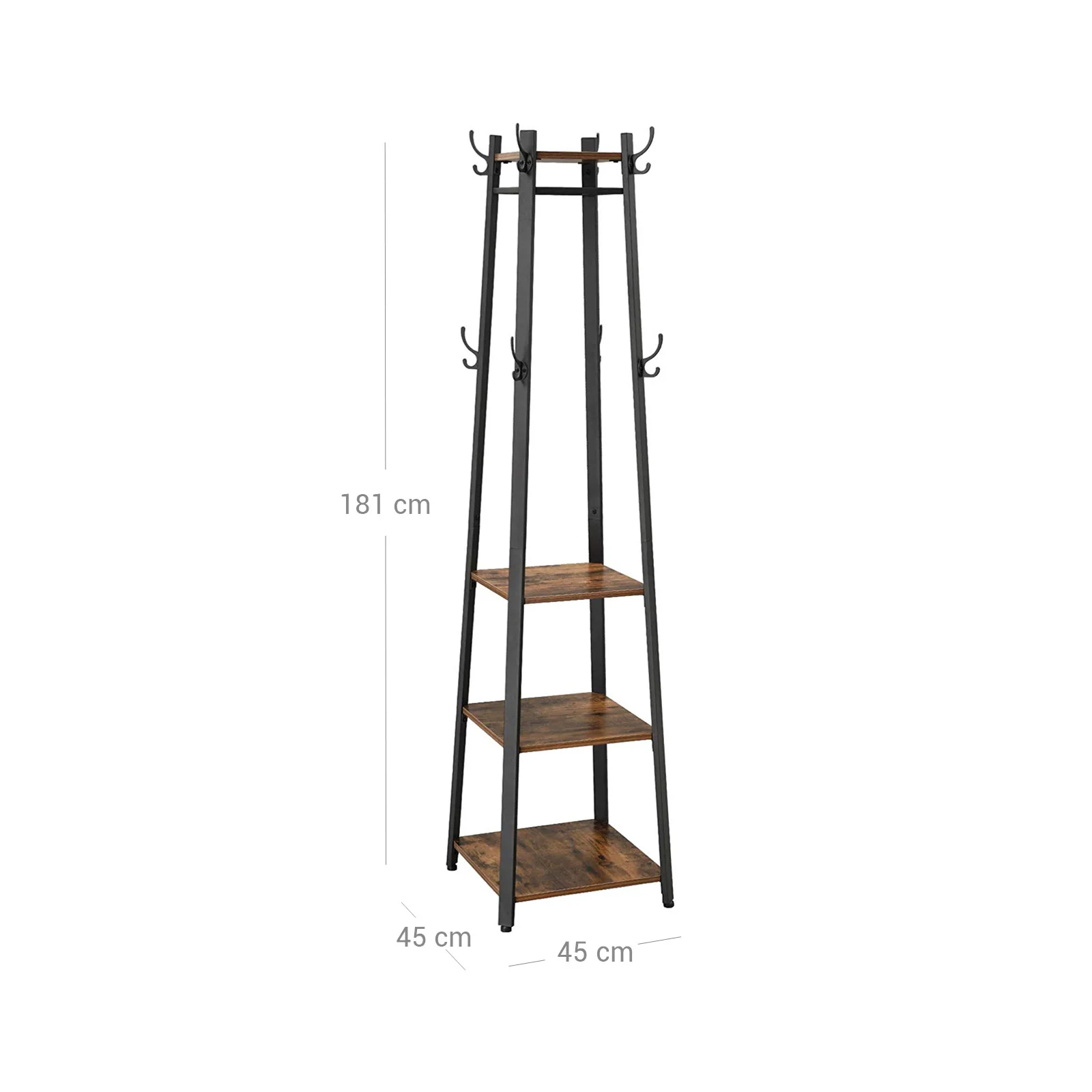 Hoekkledingrek met Kapstokhaken en Planken – Industrieel Design – Ruimtebesparend en Functioneel - Image 7