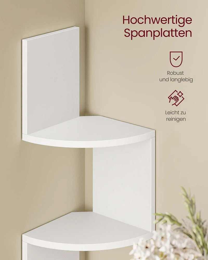 Hoekrek Met LED-Verlichting en Zigzagontwerp – 5 Niveaus, Sfeervolle Verlichting en Ruimtebesparend Ontwerp - Image 4