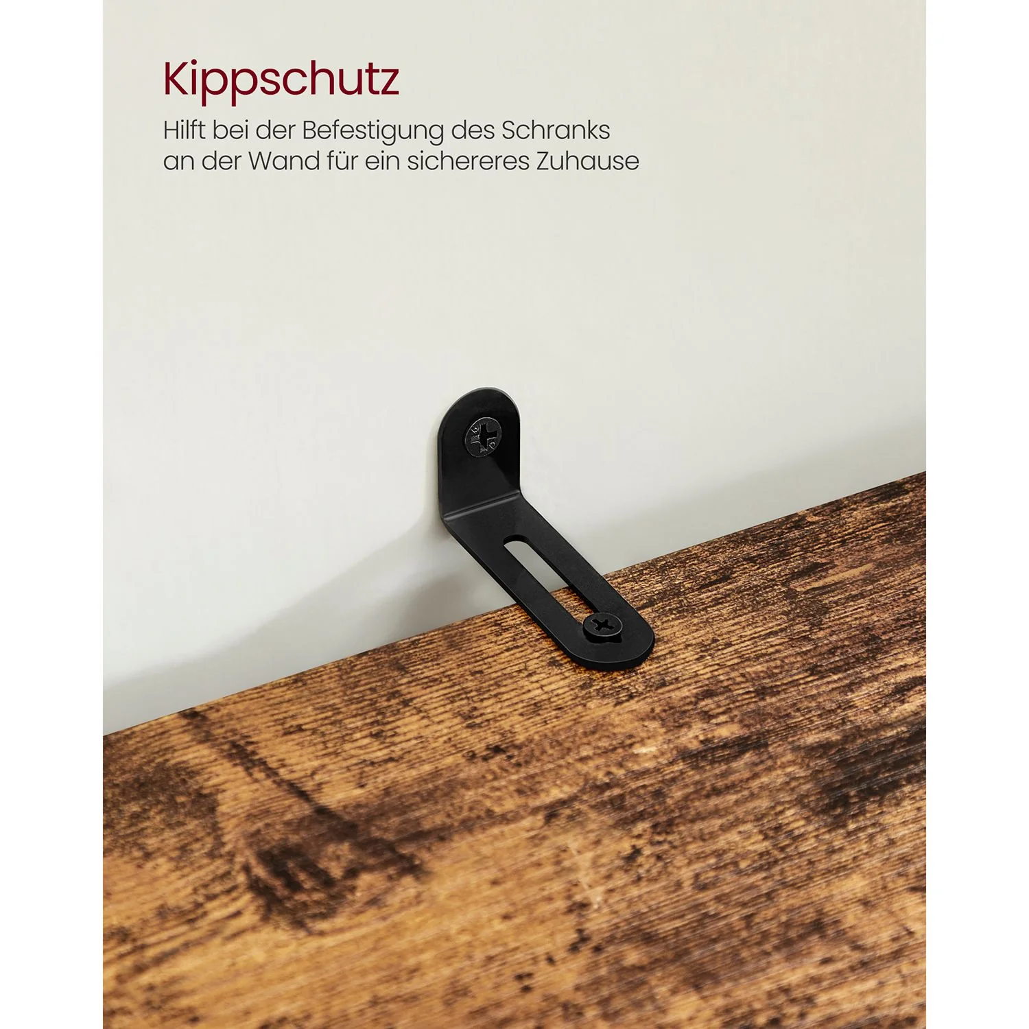 Hoge Opbergkast met Deur en Open Vakken – Industrieel Design – 167 cm Hoog – Rustiek Bruin - Image 5