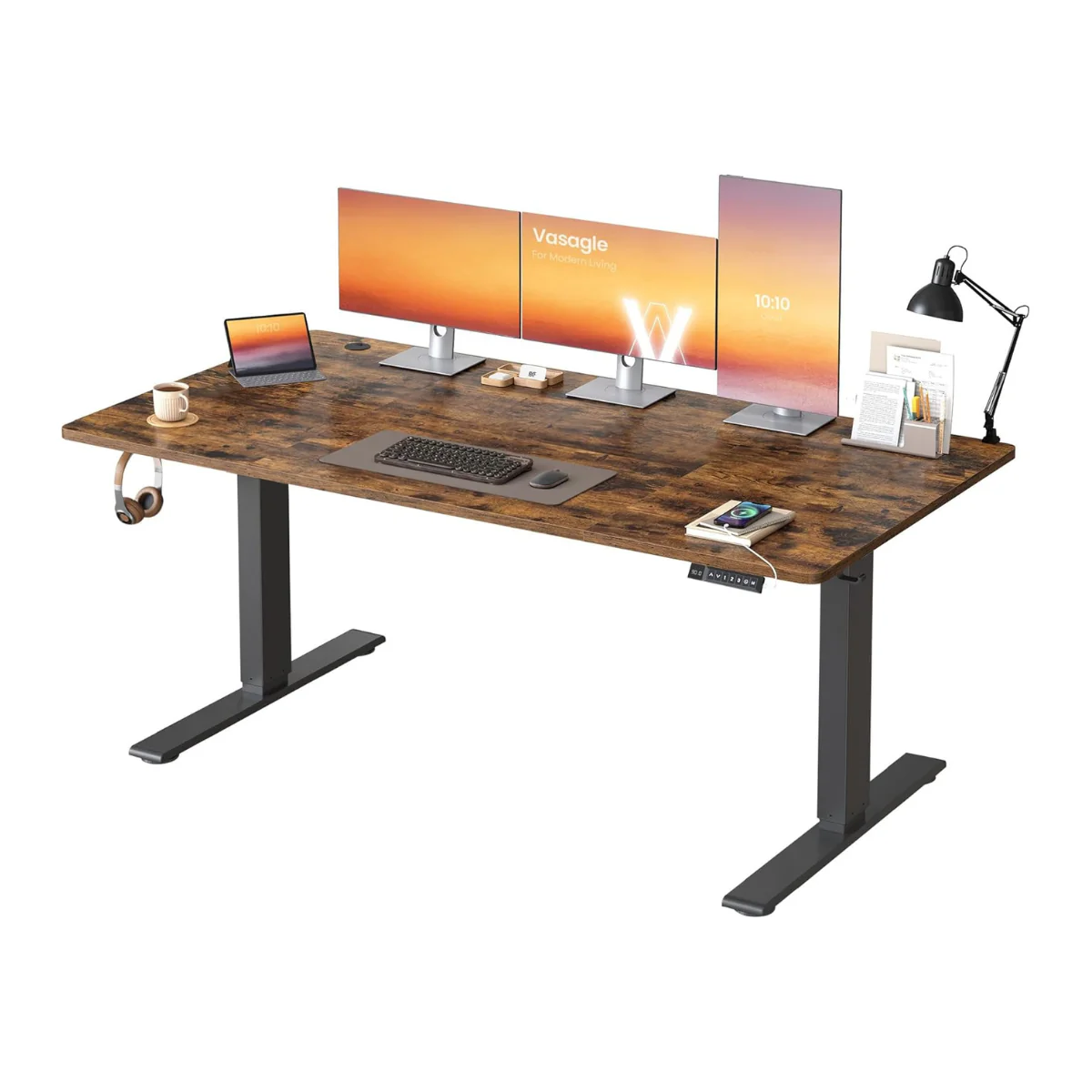 Elektrisch Verstelbaar Bureau – USB-C – Met Geheugenfunctie – Kabelgoot – Statafel Met Extra Dikke Poten - Image 2