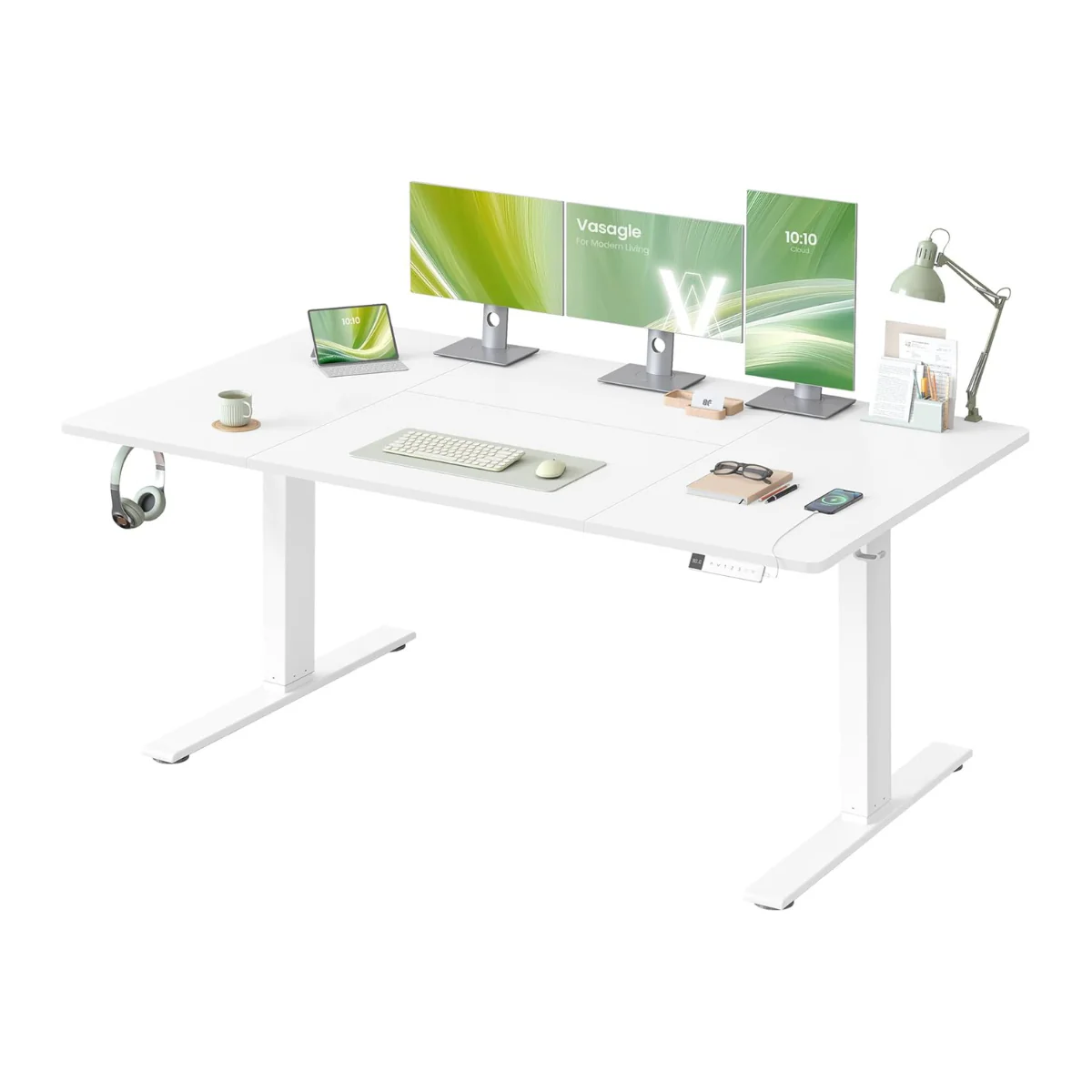 Elektrisch Verstelbaar Bureau – USB-C – Met Geheugenfunctie – Kabelgoot – Statafel Met Extra Dikke Poten - Image 4