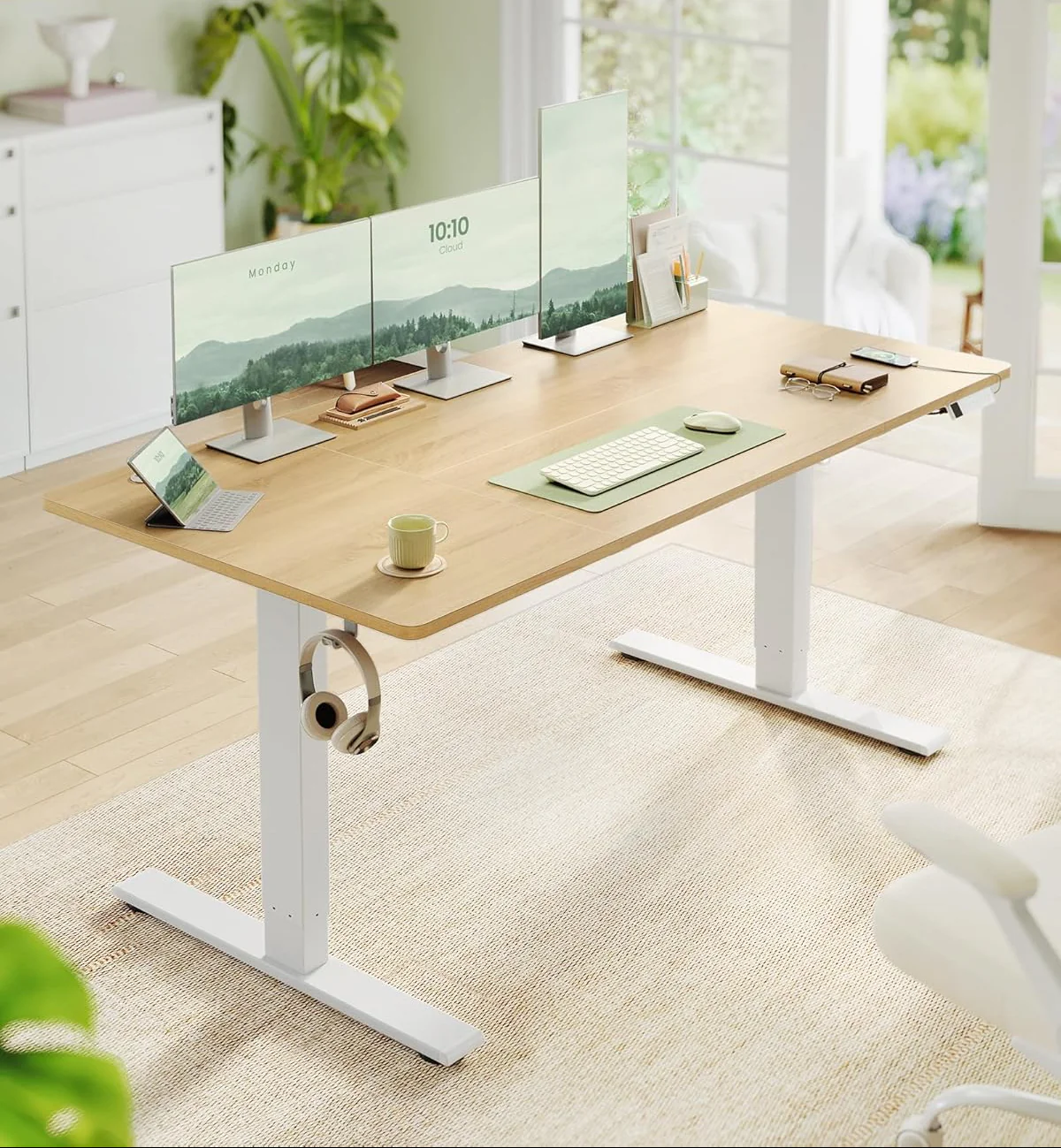 Elektrisch Verstelbaar Bureau – USB-C – Met Geheugenfunctie – Kabelgoot – Statafel Met Extra Dikke Poten - Image 7