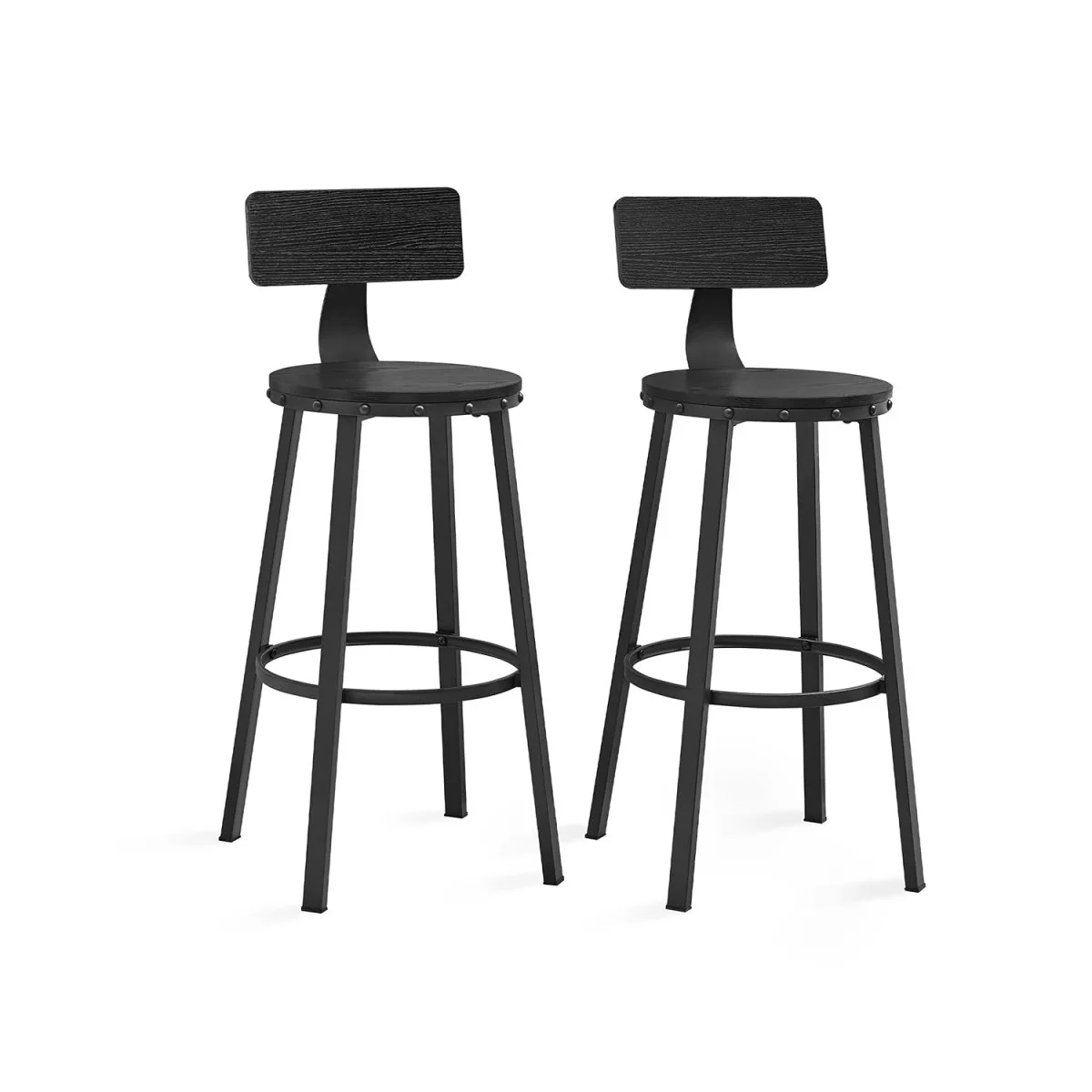 Industriële Barstoelen - Set van 2 - Vintage Houten Zitvlak - Image 4