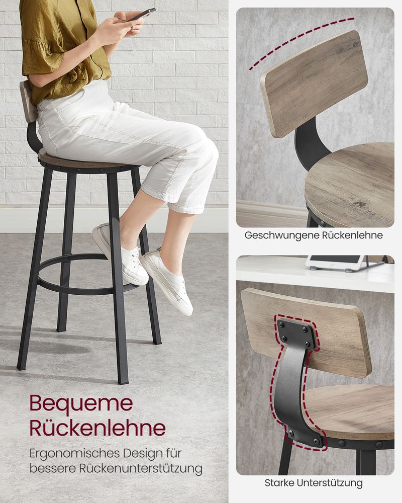 Industriële Barstoelen - Set van 2 - Vintage Houten Zitvlak - Image 8