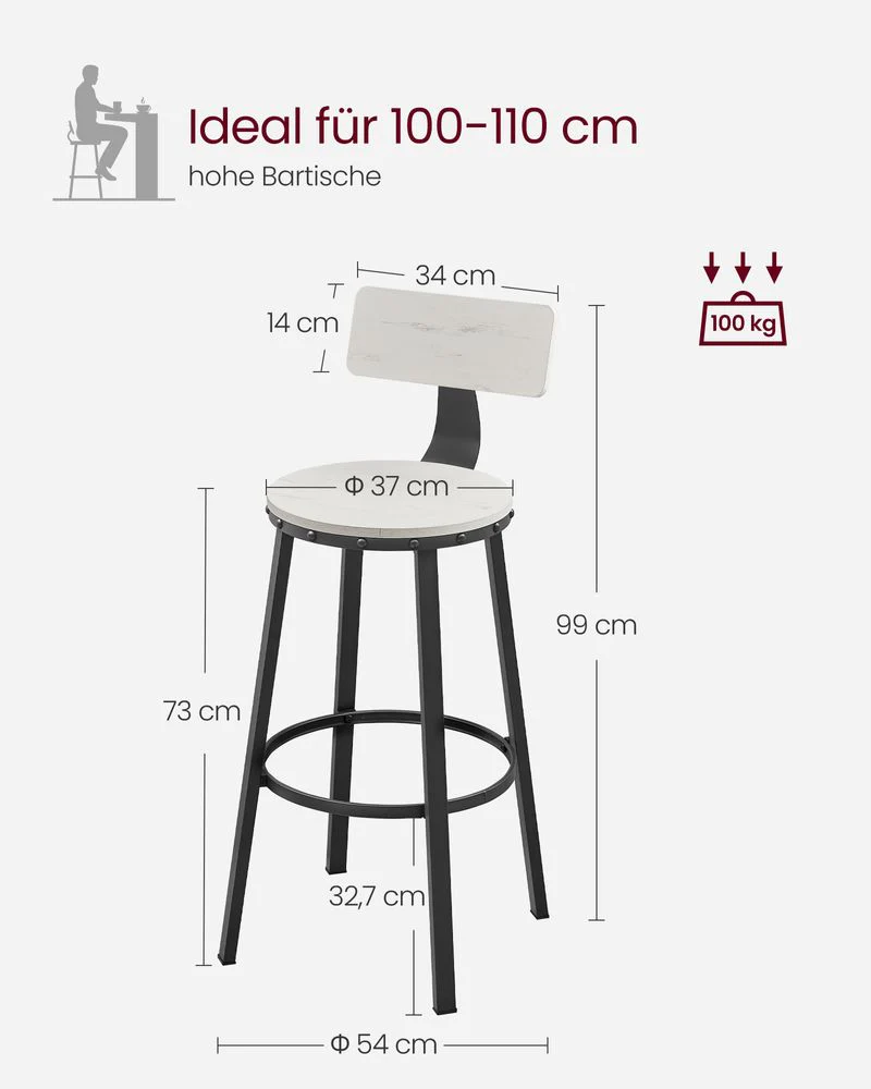 Industriële Barstoelen - Set van 2 - Vintage Houten Zitvlak - Image 9