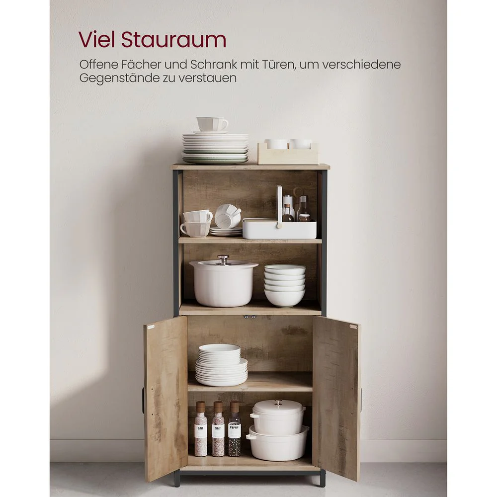 Industriële Kast met Deuren en Open Vakken - Veelzijdige Opberger - Image 5