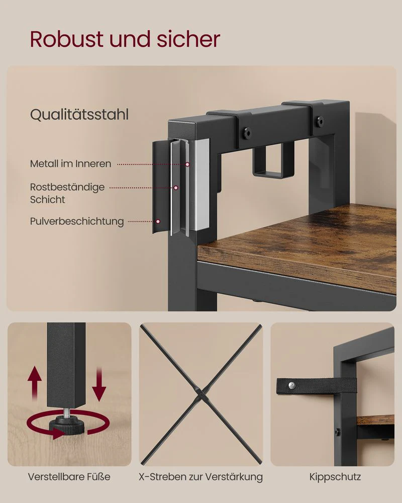Kapstok met Bank en Schoenenrek – 4-in-1 Ontwerp – 9 Haken, 5 Planken en Opbergruimte - Image 9