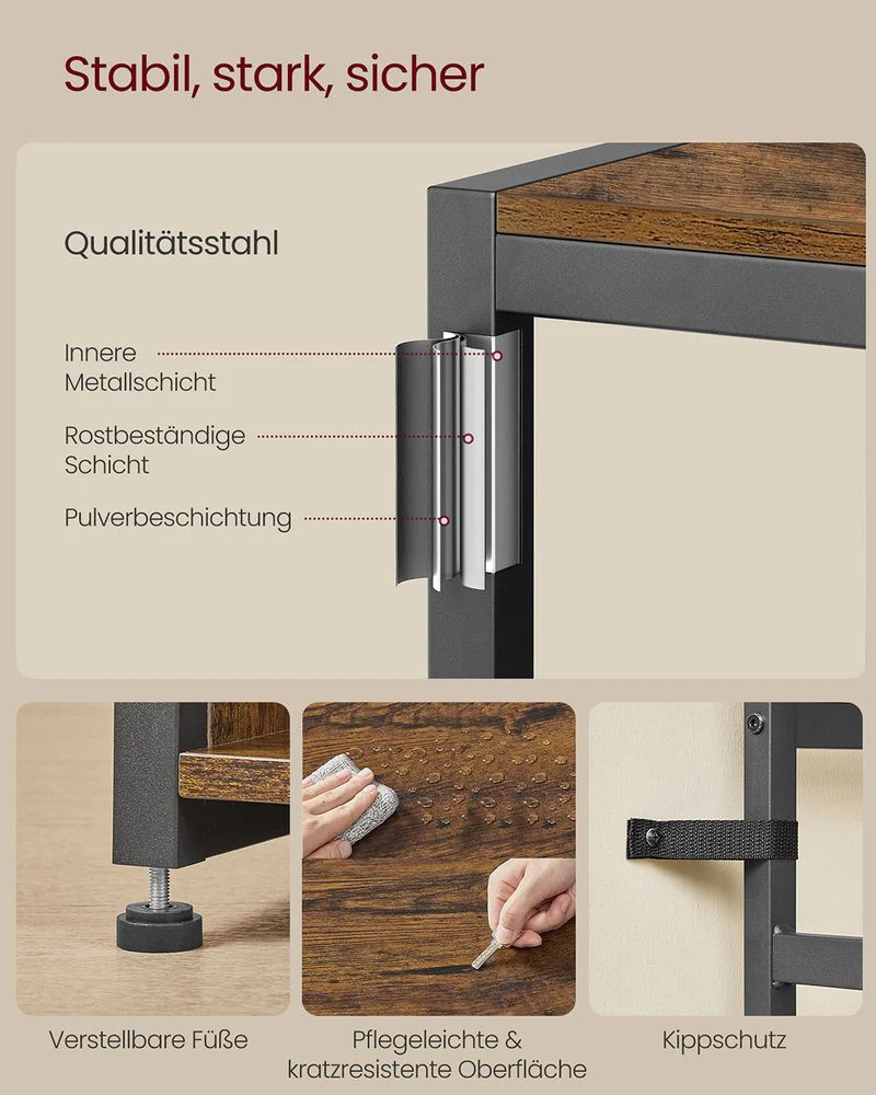 Industriële Kapstok met Bank en Schoenenrek – 4-in-1 Ontwerp - Image 7
