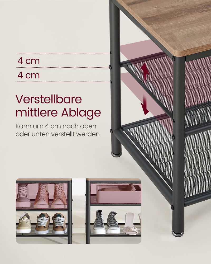 Kapstok met Schoenenrek en Spiegel – 4-in-1 Halmeubel - Image 7