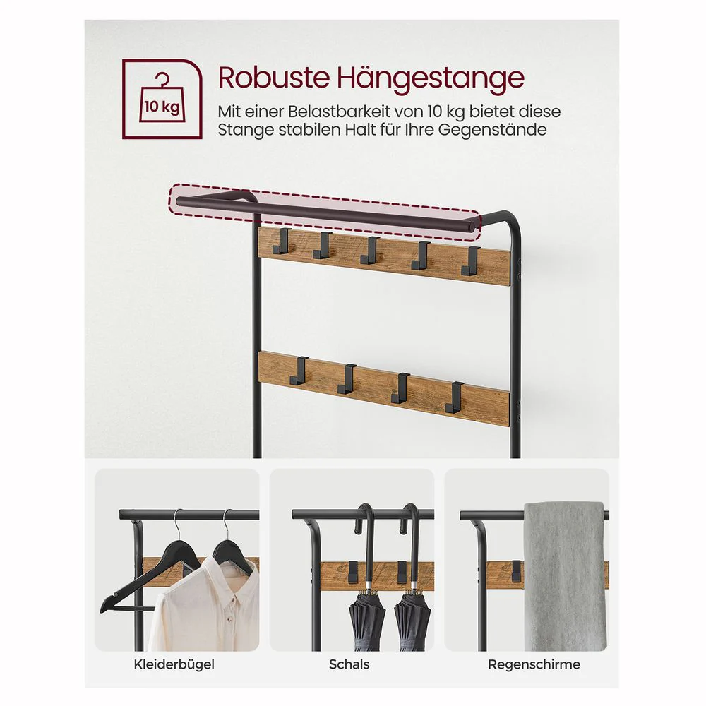 Kapstok met Schoenenrek – Industrieel Design – Hout & Metaal - Image 11