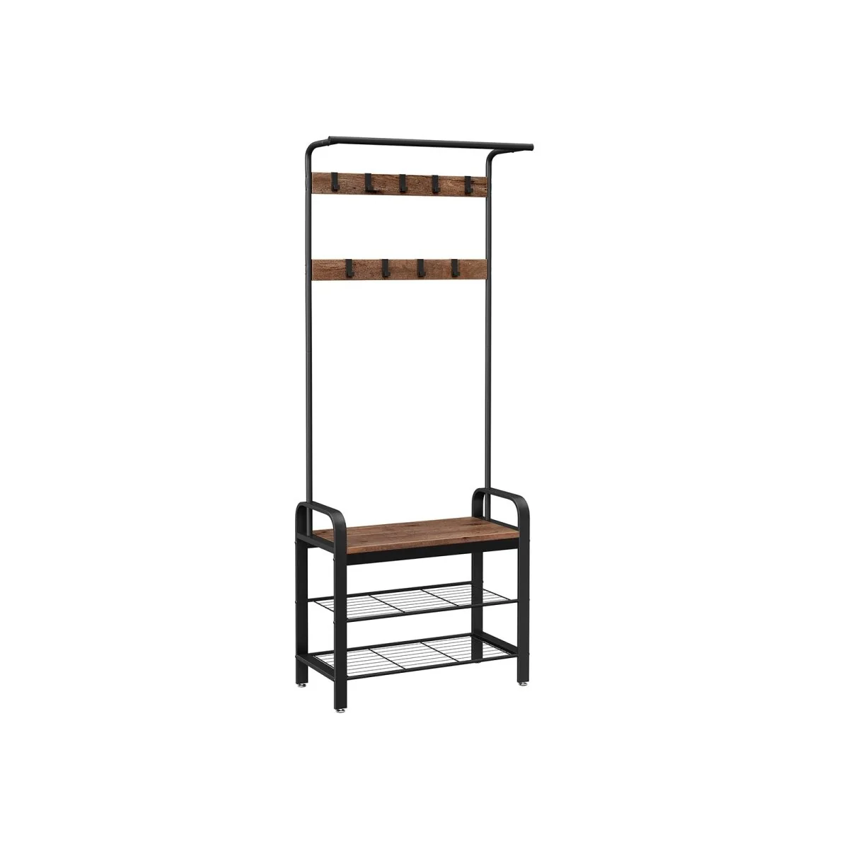 Kapstok met Schoenenrek – Industrieel Design – Hout & Metaal - Image 4