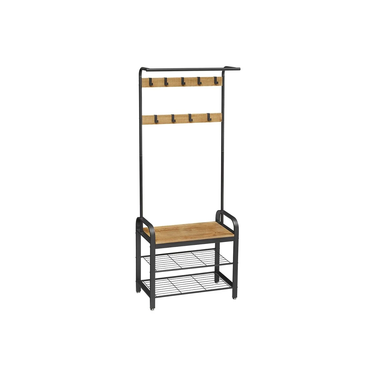 Kapstok met Schoenenrek – Industrieel Design – Hout & Metaal - Image 7