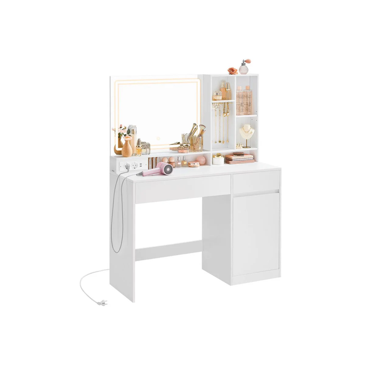 Moderne Kaptafel met Verlichting en Stopcontacten - USB-aansluiting - Image 3