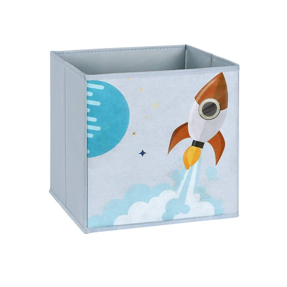 Kast voor Kinderkamer met 3 Planken en Stoffen Lades - Image 4