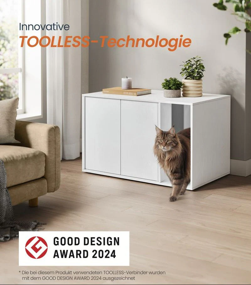 Kattenbak Kast met Push-to-Open Deuren - Kattenhuis - Image 3