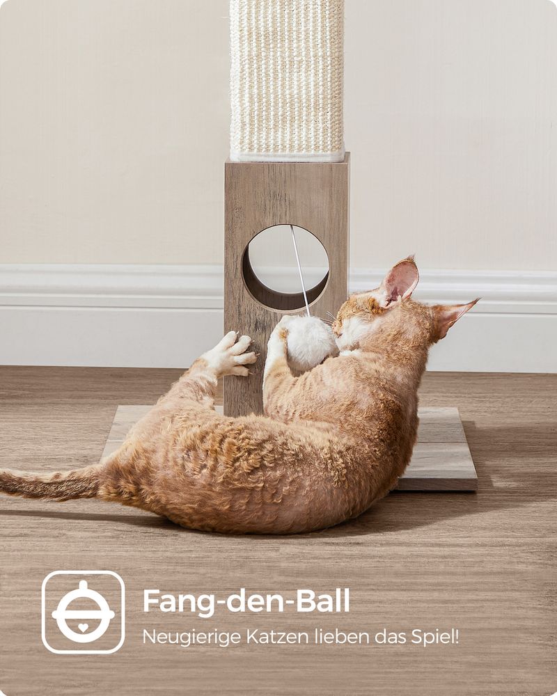 Kattenkrabpaal – 73 cm Hoog – Sisaltouw – Antislip Basis – Beschermt Meubels - Image 7