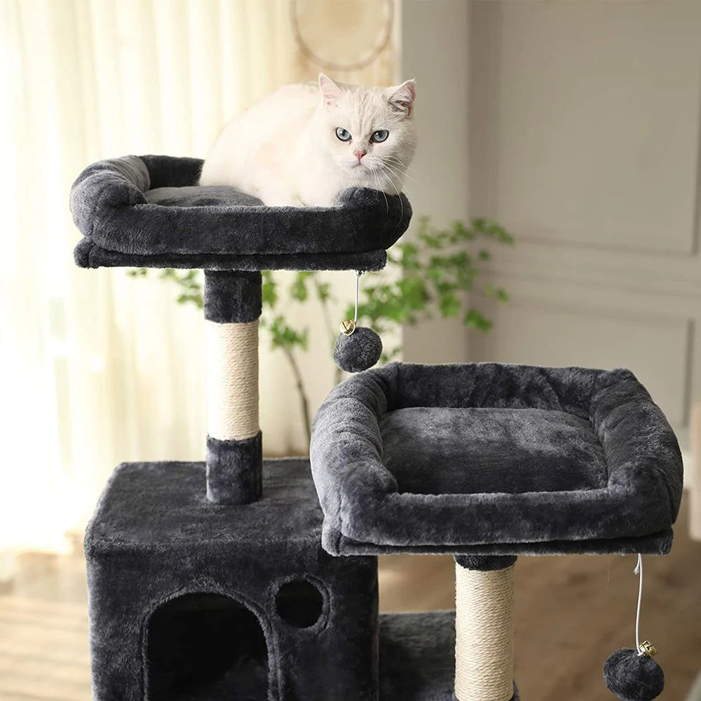 Kattenkrabpaal met Hangmat en Uitzichtplatforms – Comfortabele en Stabiele Krabtoren voor 1 tot 2 Katten - Image 11