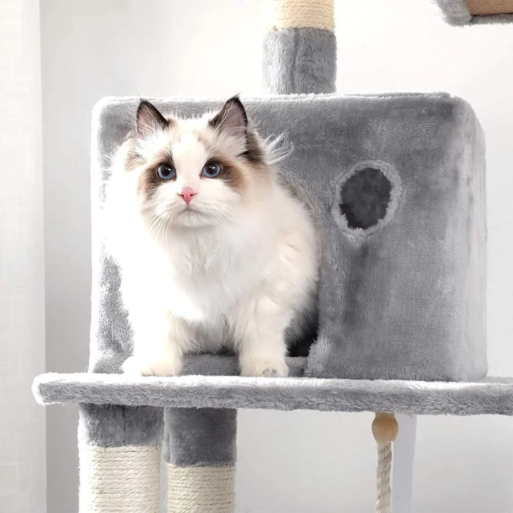 Kattenkrabpaal met Hangmat en Uitzichtplatforms – Comfortabele en Stabiele Krabtoren voor 1 tot 2 Katten - Image 13