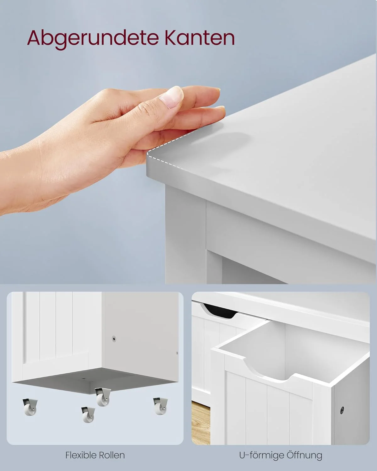 Kinderkast met Opbergboxen en Wielen – Speelgoedkast 72 cm – Wit - Image 4